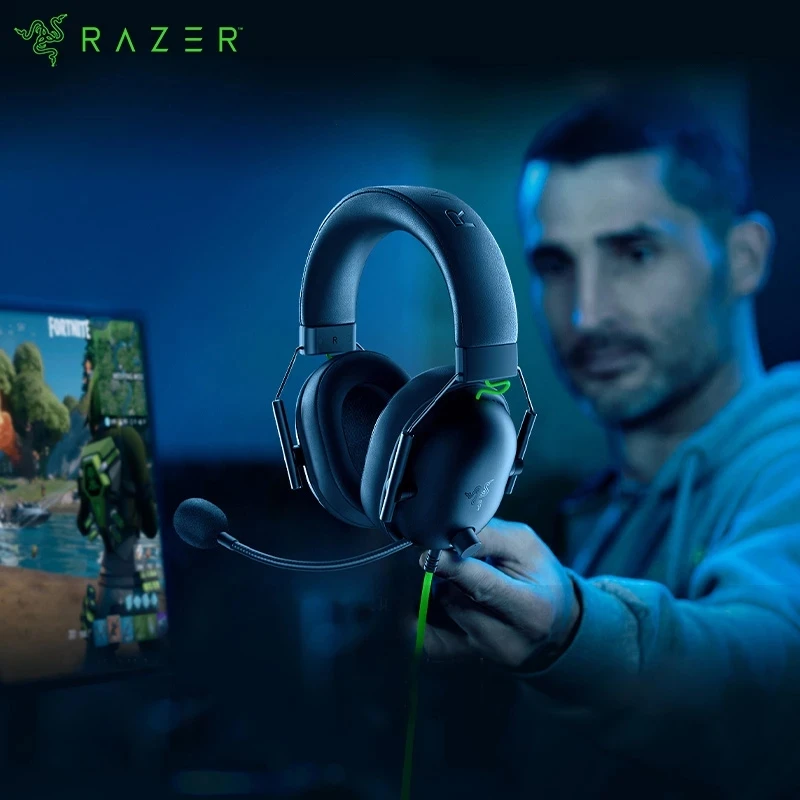 Razer-Blackshark v2 x有線ゲーミングヘッドセット,サラウンドサウンド