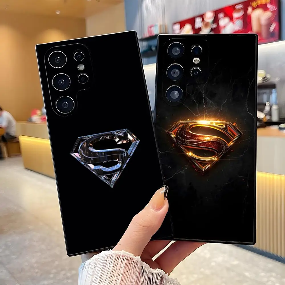 S-superS-MaN-ES Logo Phone Case For Samsung S26 S25 Edge S24 S23 S22 Ultra Plus Fe A57 A37 A17 A56 5G Silicon Cover