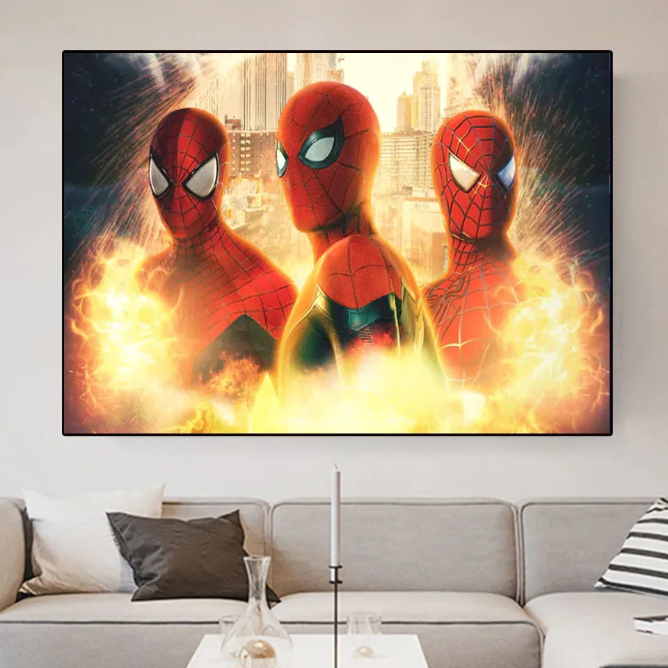 AB Marvel Movie DIY 5D Diamond Painting Cross Stitch Wall Art Living Room Home Decoration Mosaic Spider Man No Way Home