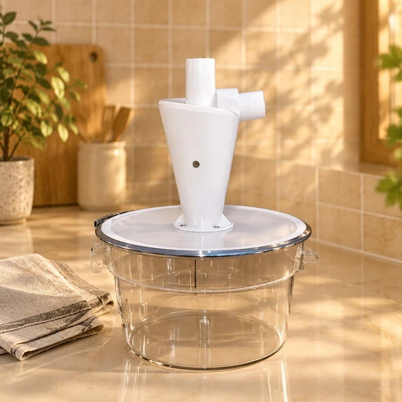 Mini Cyclone Dust Separator with Clear Bucket, Collapse-Proof  Airtight Shop Vac Pre-Filter Kit, High Visibility Dust Collection