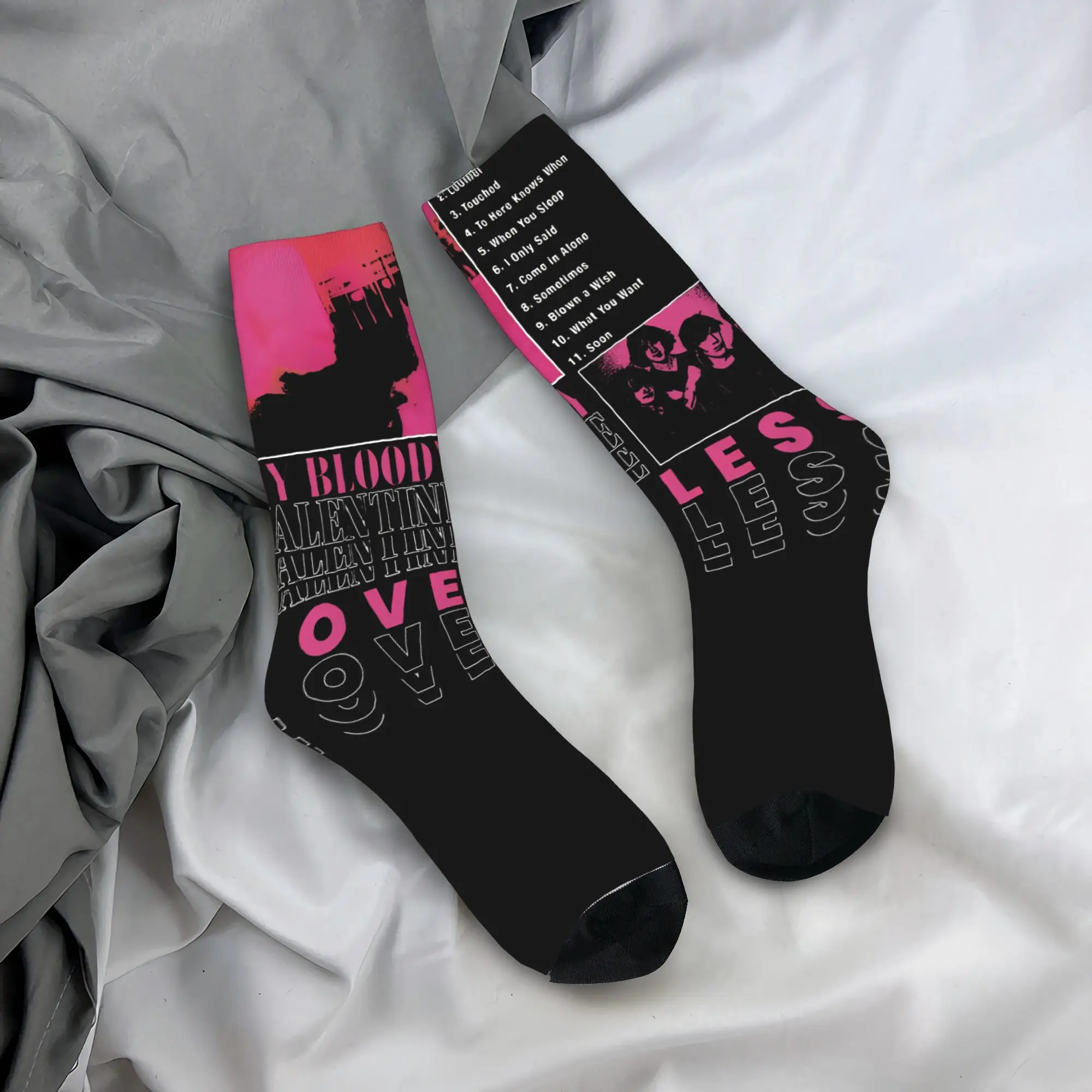 

My Bloody Valentines Loveless Stockings Gothic Socks Men's Warm Soft Socks Autumn Running Sports Anti Bacterial Socks Gift Idea