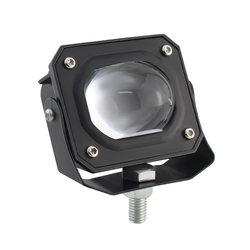 Angel Eye 12V 24V Car LED Work Headlight Super Bright Spotlight 19W Fog Light For Jeep Truck Car Motorcycle Tractor SUV ATV