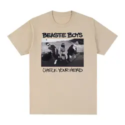 beastie boys Check Your Head Vintage T-shirt Hip Hop Group Simple Fashion Design Cotton Men T shirt New Tee Tshirt Womens Tops