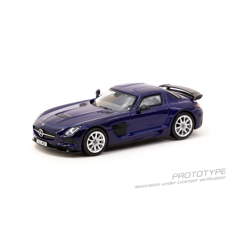 SLS Coupe Preto Liga, Tarmac Works, 1:64, Em estoque