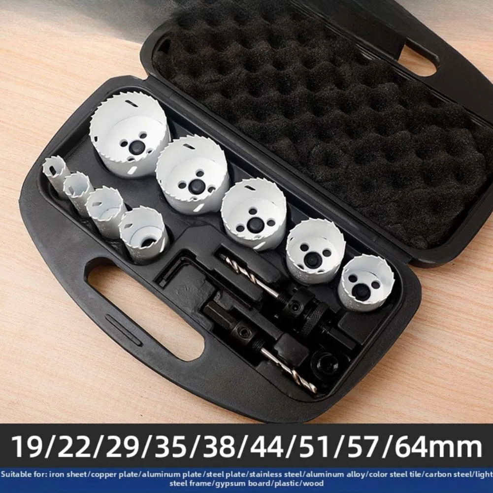 Pipe Hole Opener Kit with Safety Lock and Non Slip Hex Shank for Reliable Drilling on Various Machines and Materials