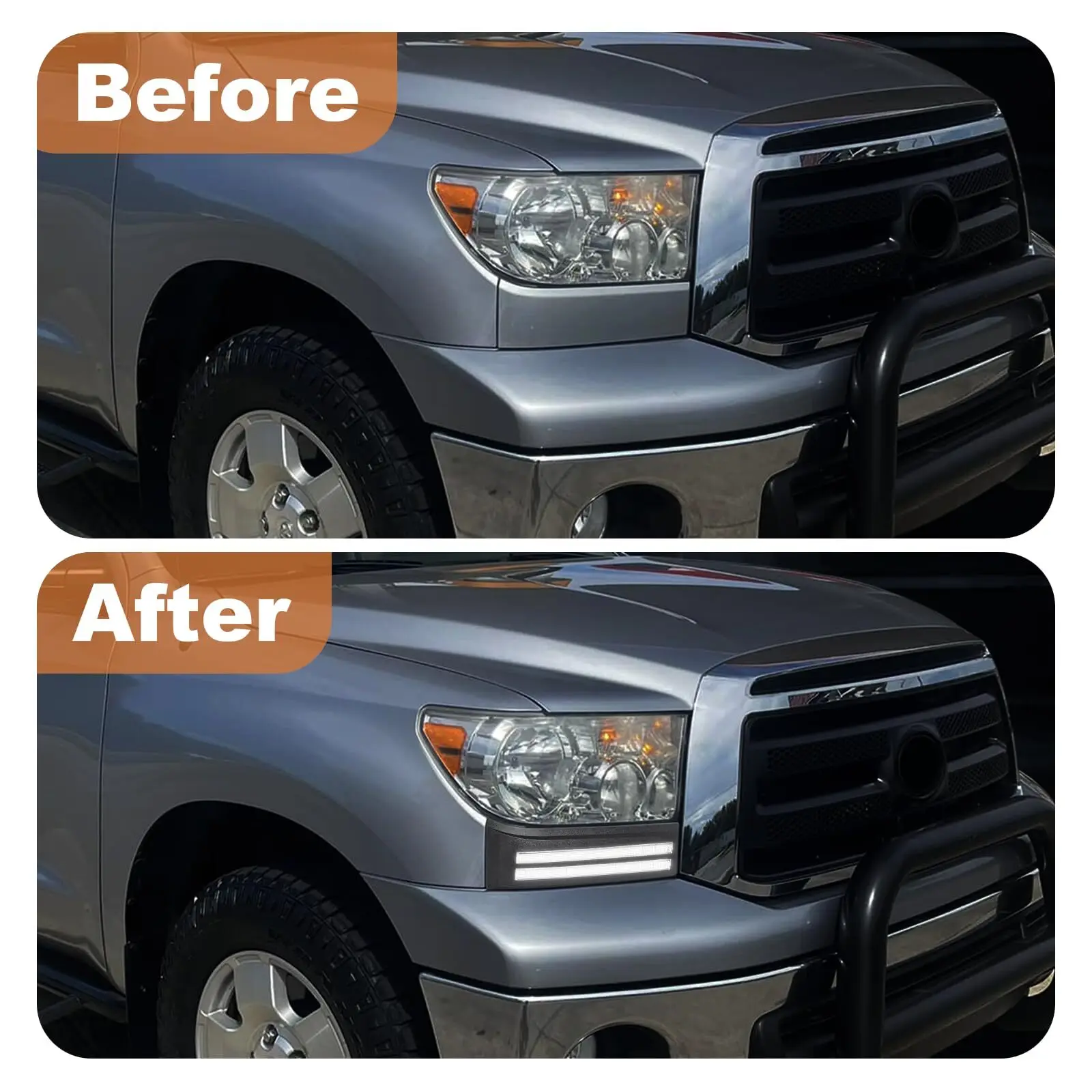 High Quality LED Daytime Running Lights Black 2008-2017 Fog Lamps DRL Accessories Easy Installation Fit For Toyota Sequoia