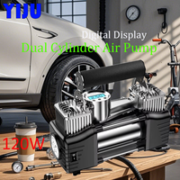 Dual Cylinder Heavy Duty Tire Inflator with Pressure Gauge Metal Air Compressor 150PSI Digital Display Car Tire Inflatable Pump