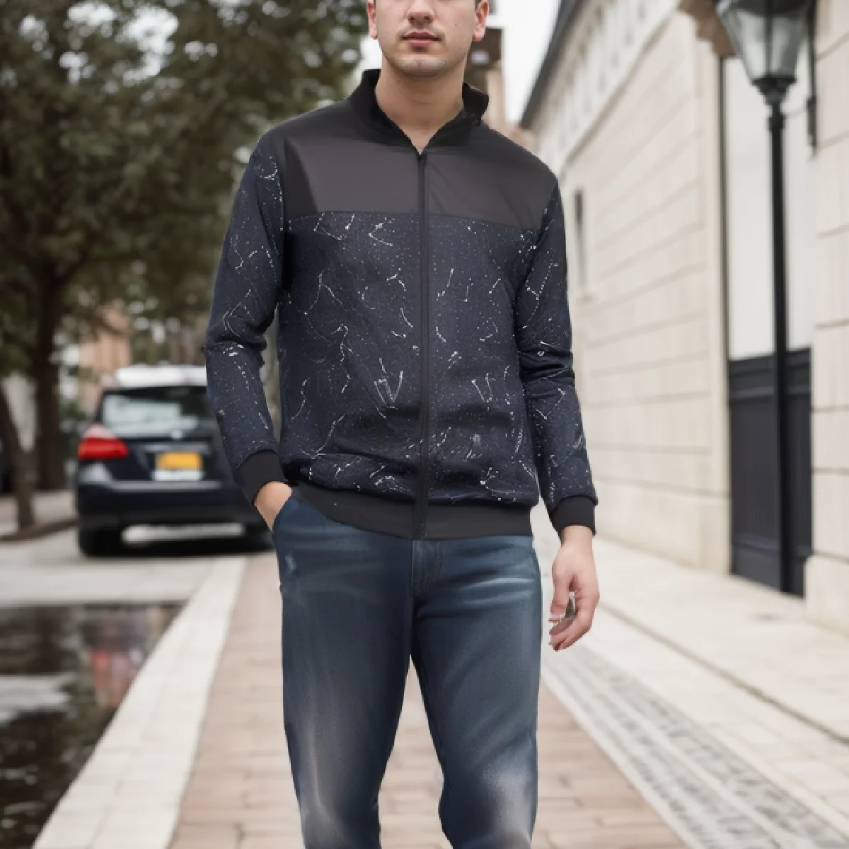 2024 lente en herfst nieuwe honkbalkraag korte losse effen kleur jas heren business casual dunne jas trend - afbeelding 1