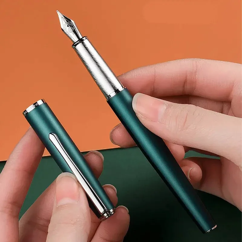 Hongdian 920C Tricolor Metal Fountain Pen Iridium 0.5mm Fine Nib Ink Pens For Office Business School Supplies Writing Gifts