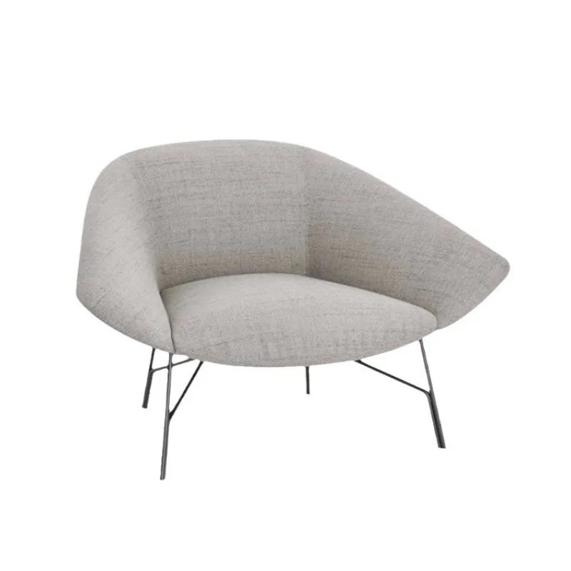 Nordic light luxury designer simple single sofa chair metal lazy negotiation reception chair dismantling and washing
