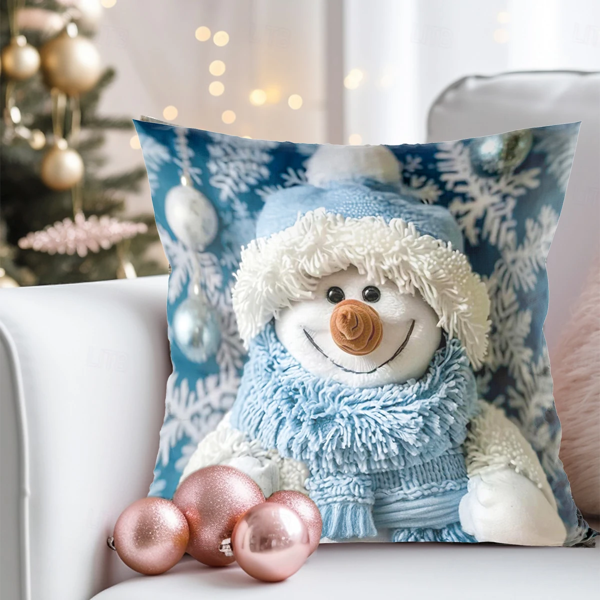 Schneemann-Kissenbezug, Frohe Weihnachten, Dekoration für Zuhause, 2025, Anhänger, Weihnachten, Kissenbezug, Ornamente, Navidad, Natal, Neujahrsgeschenke