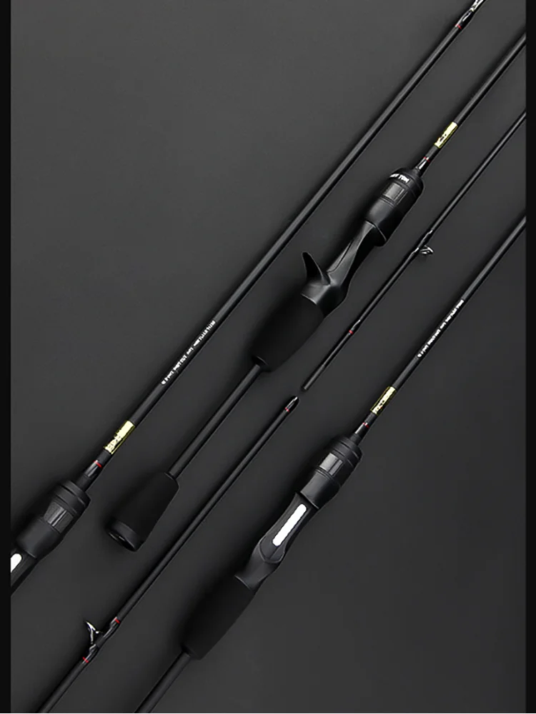 Black FUJI Telescopic Carbon Fishing Rod, Spinning Cane, UL Fast Sea Casting, Carp Pole Lure, River Travel,1.68m,1.8m,1.98m,2.1m