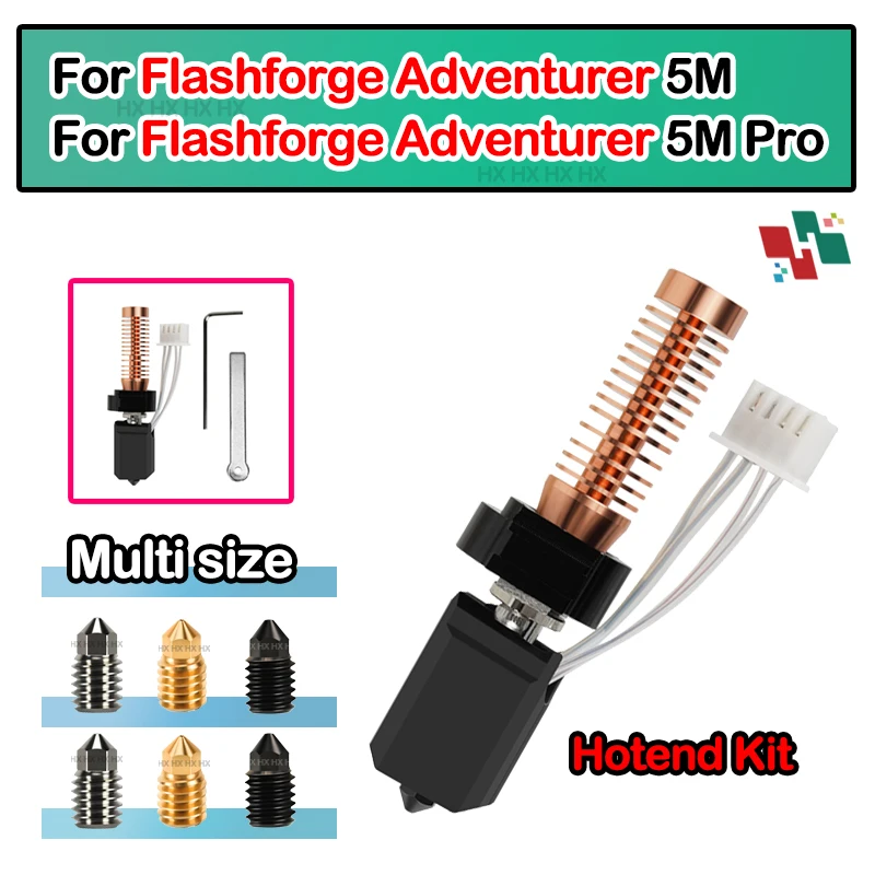 Upgrade For Flashforge Adventurer 5M / 5M Pro Hotend AD5M Nozzle Replacable Caremic Hotend Faster Heating AD5M Pro Nozzle 280℃