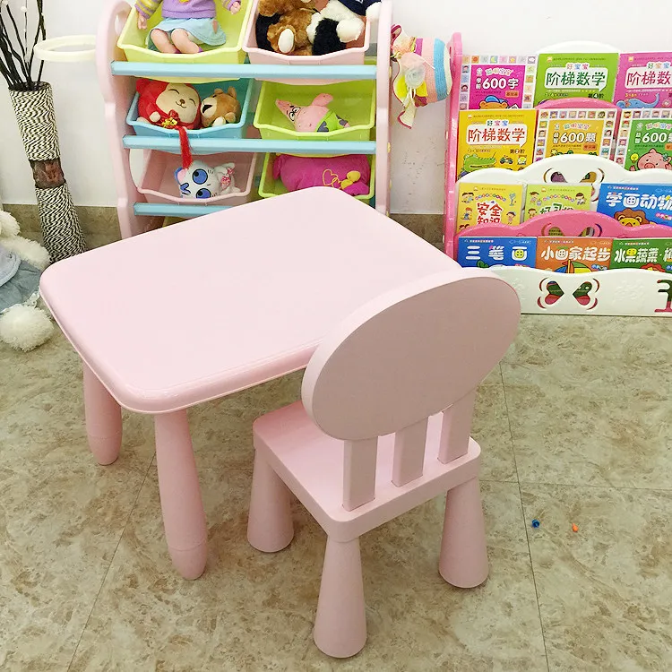 

New children's plastic tables and chairs, baby dining tables and chairs, kindergarten learning drawing game toys