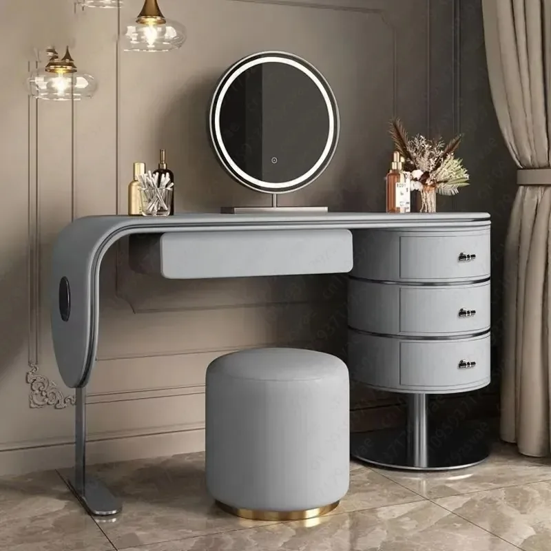 Simple Dressing Table with Storage Space, Modern Floating Dressing Table and Storage Cabinet, Simple Dressing Table With