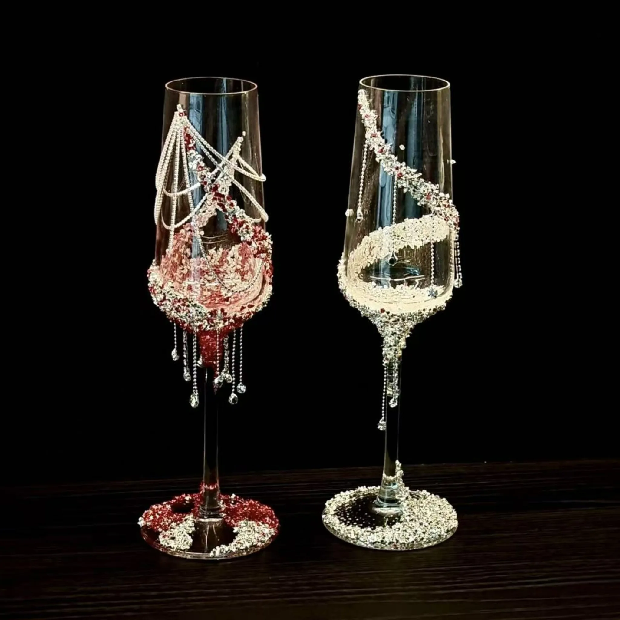 DIY Material Kit for Elegant Champagne Glass with Eternal Flower & Butterfly Decor, Ritual Wine Juice Cup, Ideal Gift