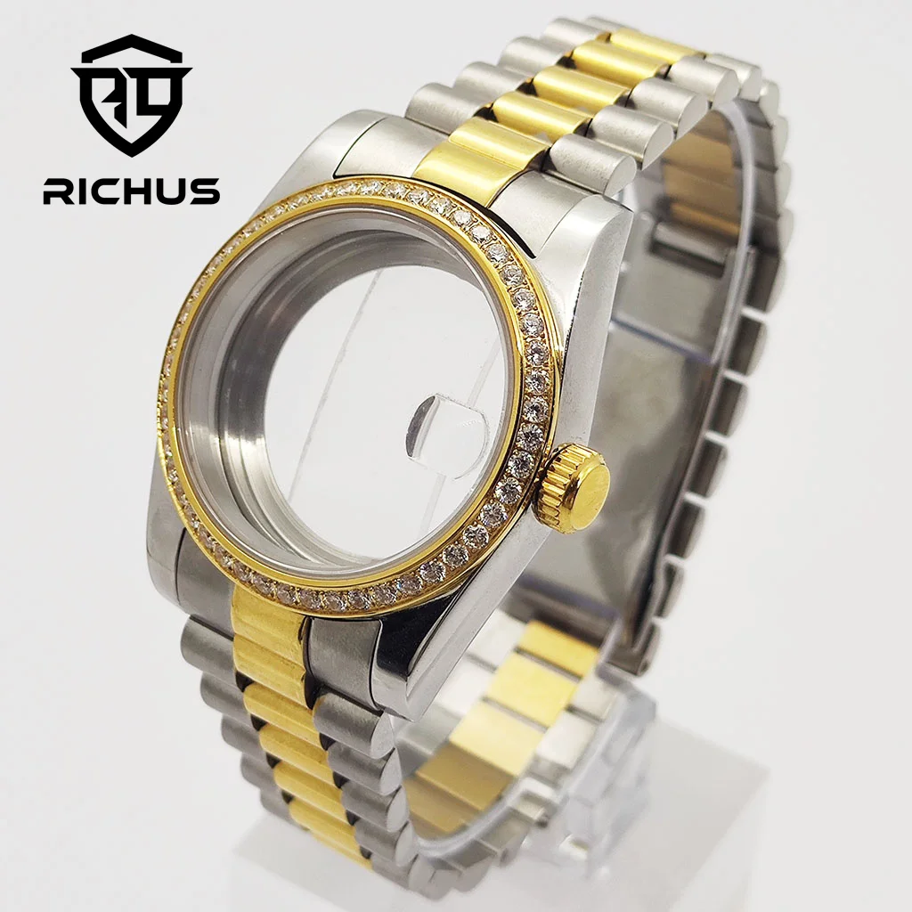 

Корпус для часов RICHUS 36/39 мм, водонепроницаемость 10 АТМ, совместим с механизмами NH34, NH35, NH36, ETA2824, PT5000, Miyota8215-DG, аксессуары для часов
