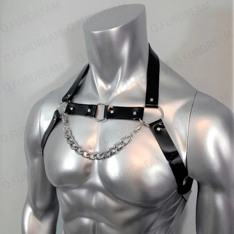 Chain Body Harness Stainless Steel Mens and Womens Metal O-Ring Unisex Body Harness Handmade Garter Festival Wear Rave Outfit