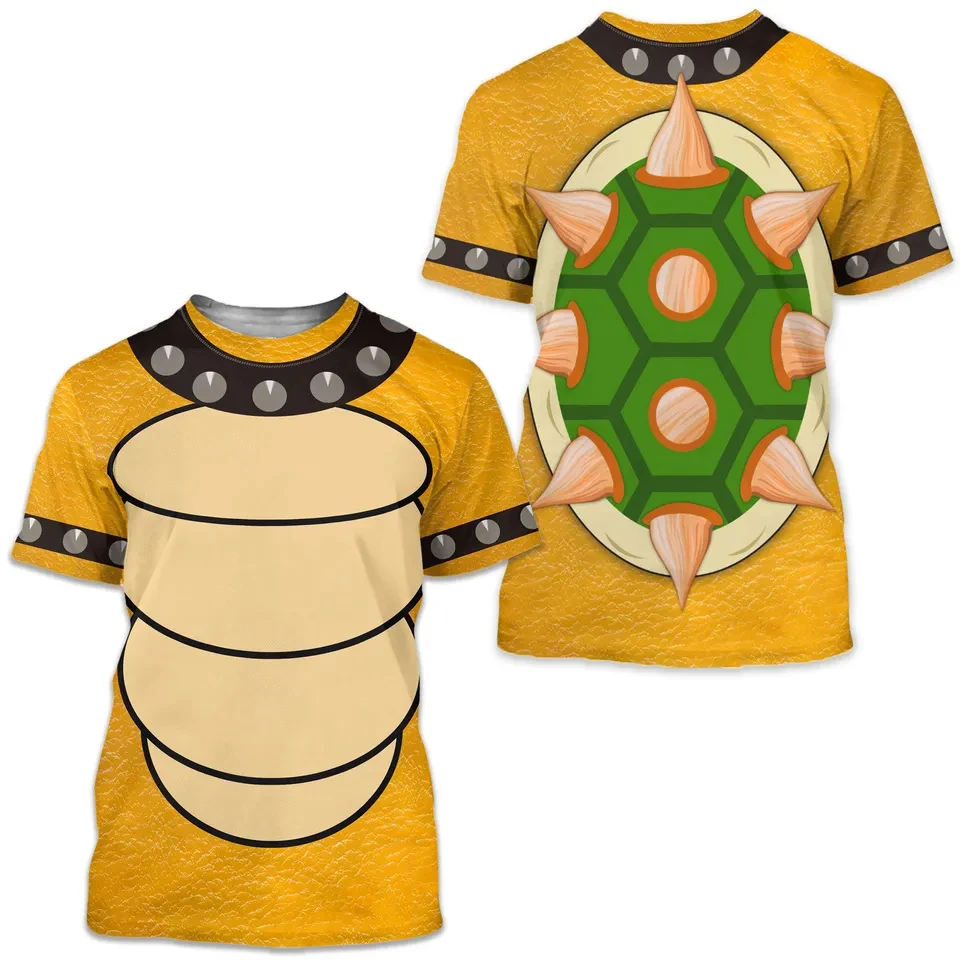 Image of Bowser 3D-gedrucktes T-Shirt Harajuku Casual Cosplay Tee Unisex für Männer Frauen 2026 Neues Sommer 2026 Neues Sport-T-Shirt