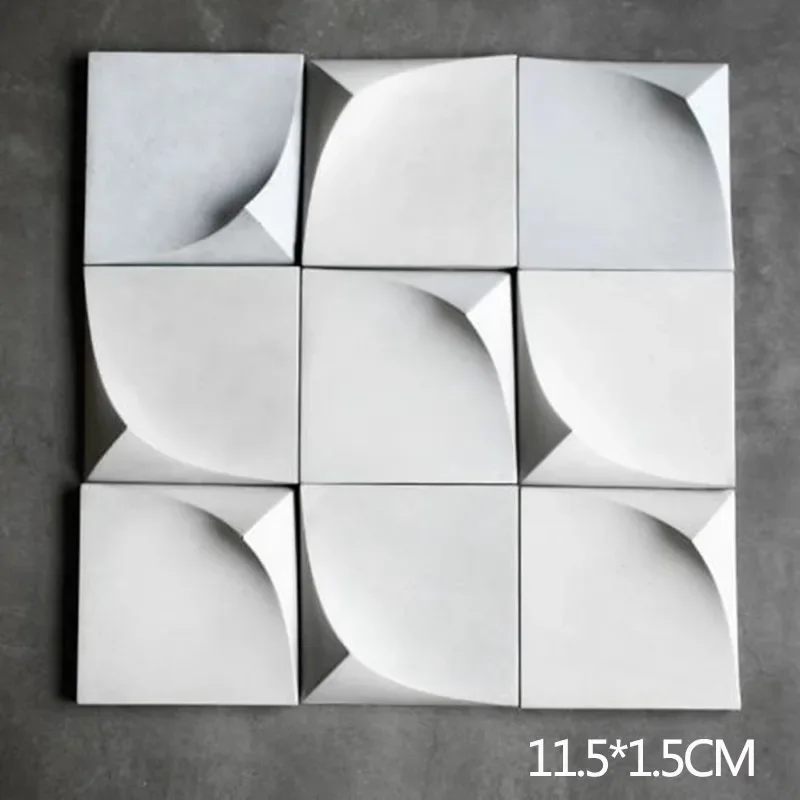 Nordic Style Square Silica Gel Mold for Concrete Wall Simple Design Home Background Mold for DIY Crafts And Home Decor