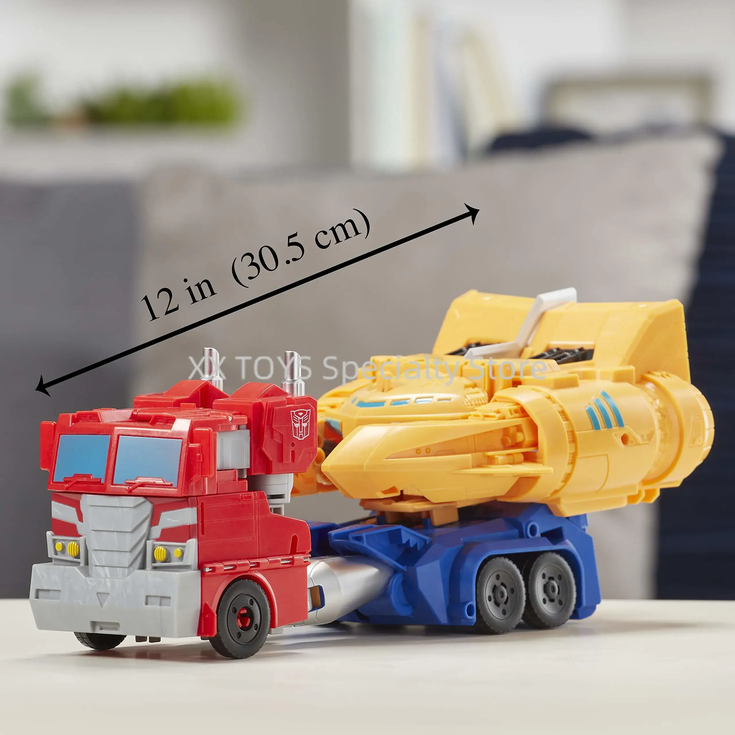 Hasbro Transformers Toy Cyberverse Spark Armor Ark Power Optimus Prime Actionfigur kombiniert mit Ark Power Vehicle Weihnachtsspielzeug