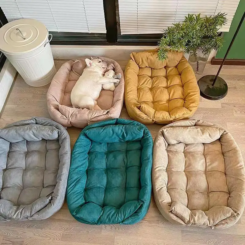 2023 Pet Dog Sofa  Bed Kennel Mat Soft Puppy Bed Cat House Warm Pet Sofa Cat Supplies Large Dog Winter Multifunctional 3 in 1