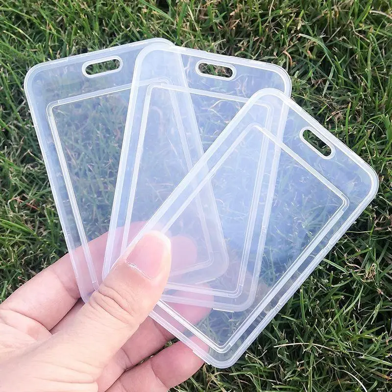 

Transparent Plastic Pass ID Work Card Holder Working Permit Case Sleeve Badge Holder Staff Nurse Business Credit Card Protector