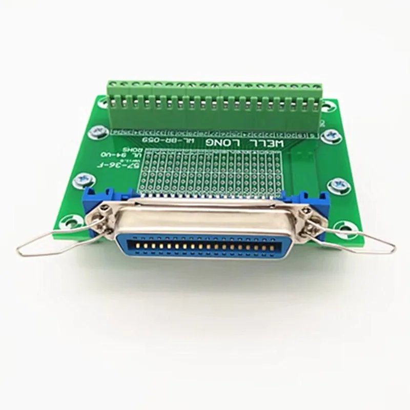 

57 Series 36-Pin 0.085" Female Header Connector Breakout Board,With DNI Rail Bracket.