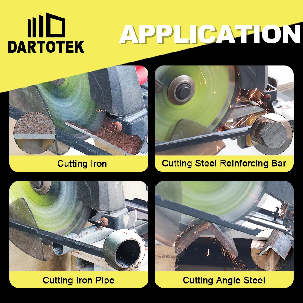 DARTOTEK-TCT鋸刃、カッティングディスク、鉄、ステンレス鋼、金属管、ノイズリダクション、ftg、48カーバイド歯、165mm、184mm、1、2、5個