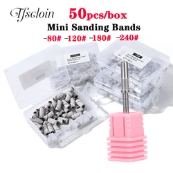 50PCS/bag #120 #180 #240 Mini Stainless Steel Sanding Bands 3/32