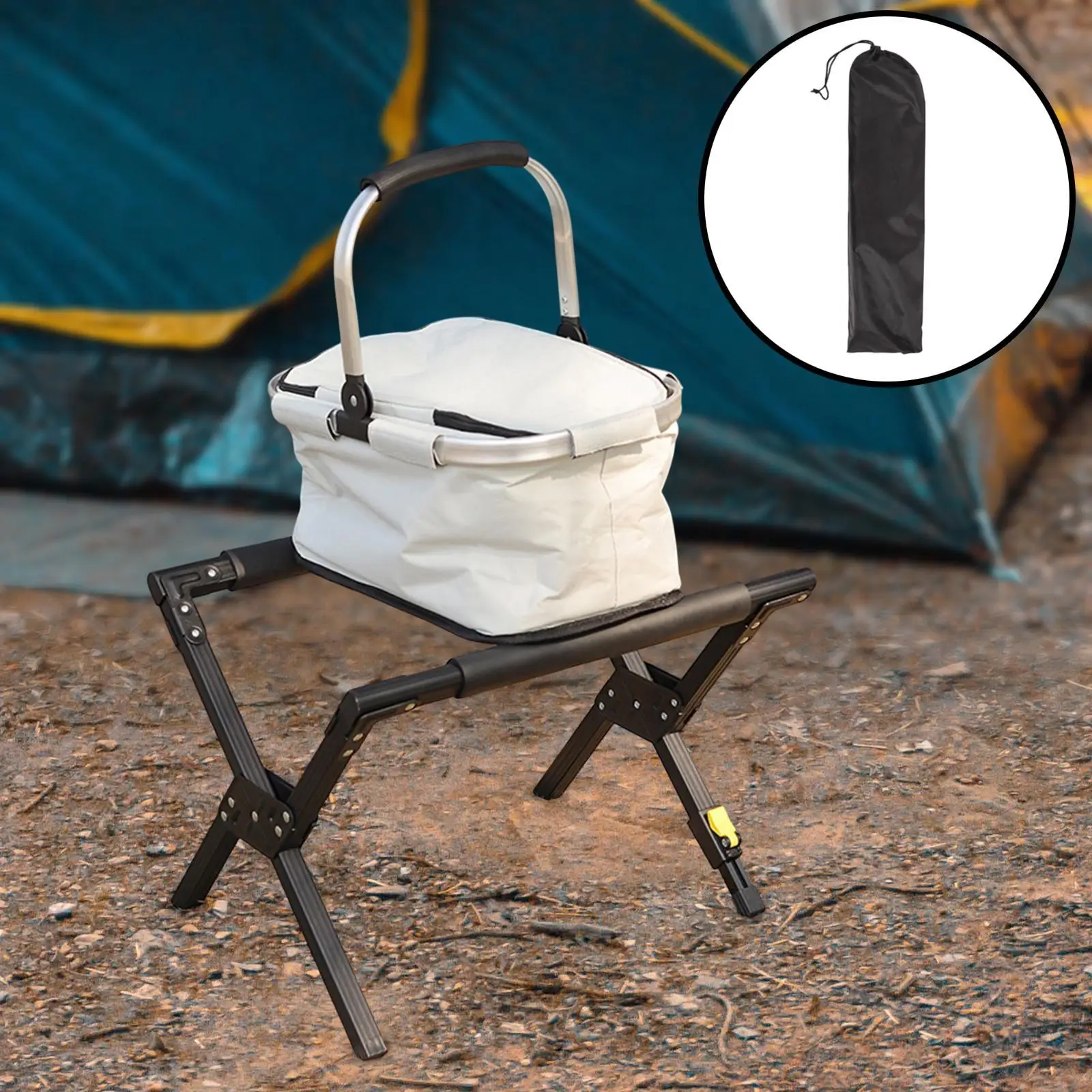 

Folding Cooler Stand Cooler Box Stand Rack Lightweight Adjustable Fridge Ice Box Holder for Hiking Picnic BBQ Fishing Outdoor
