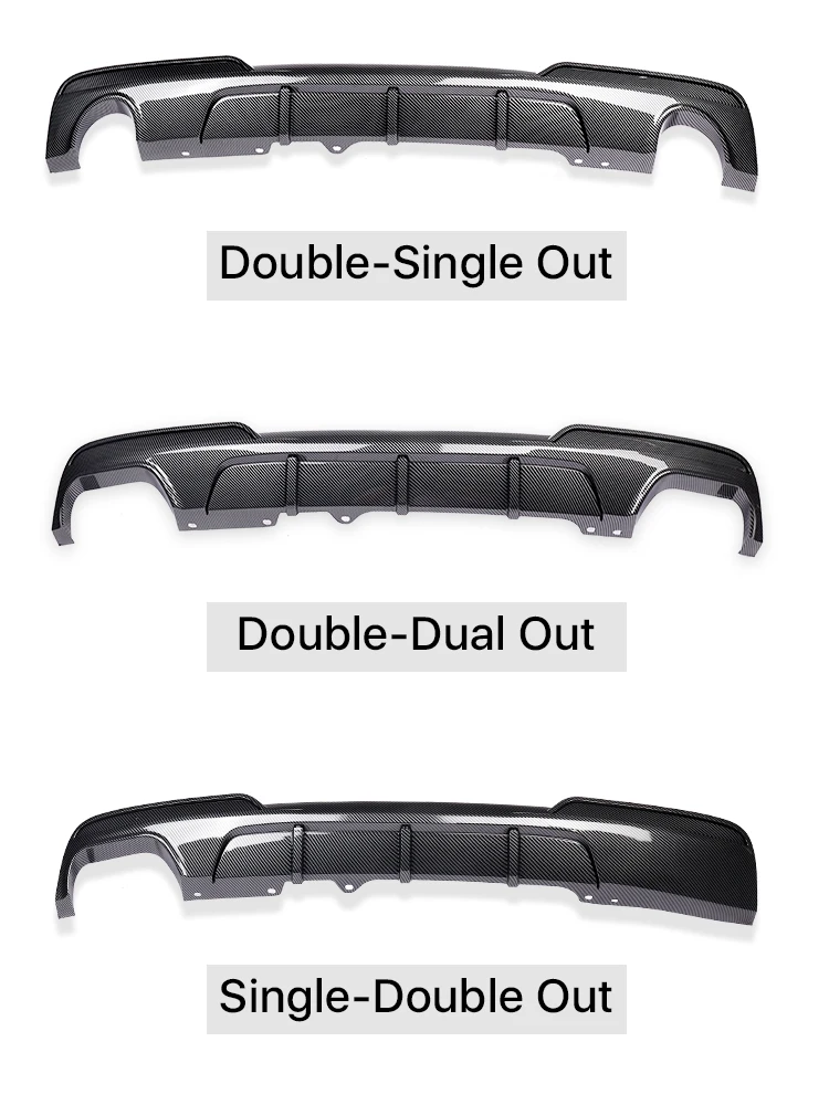 لسيارات BMW 5 Series F10 F11 2010-2017 أسود المصد الخلفي الناشر الكربون المنافسة M Sport M Tech الناشر سبويلر 520i 523i #2