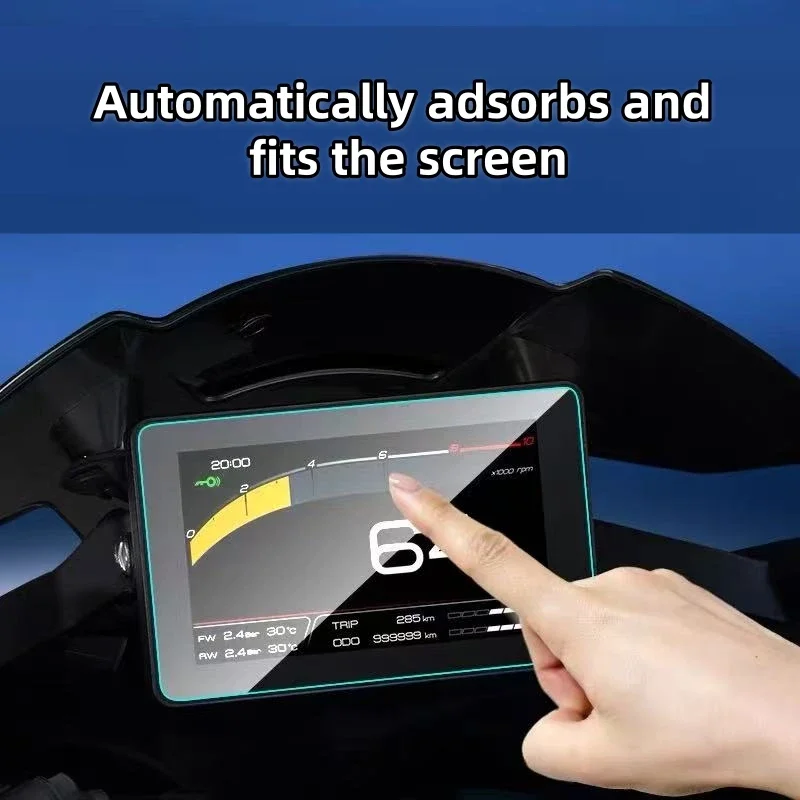 【Precise Fit】For ZONTES 150X, Tempered Glass Motorcycle Dashboard Screen Protector, Full Coverage HD Anti-Explosion Film