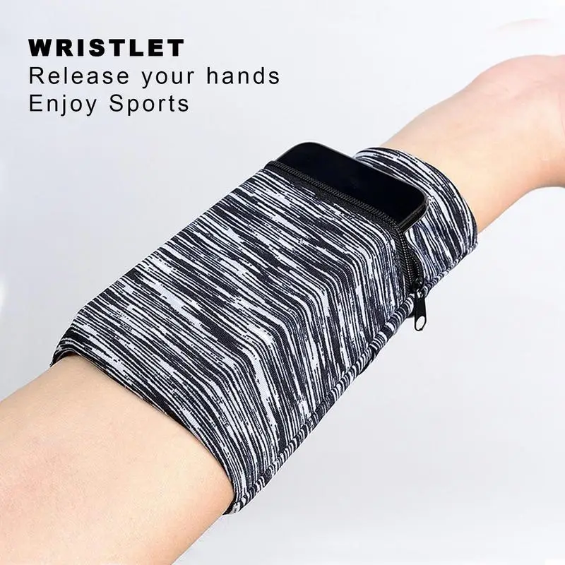 Multifunctional Band Zipper Ankle Wrap Sport Wrist Strap Wallet Storage Bag Case Badminton Basketball Wristband Sweatband