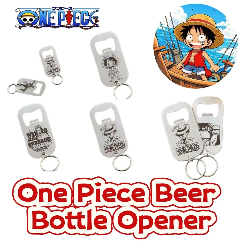 

One Piece Anime Periphery High Beauty Luffy Dragon Keychain Creative Cartoon Cute Beer Stainless Steel Bottle Opener
