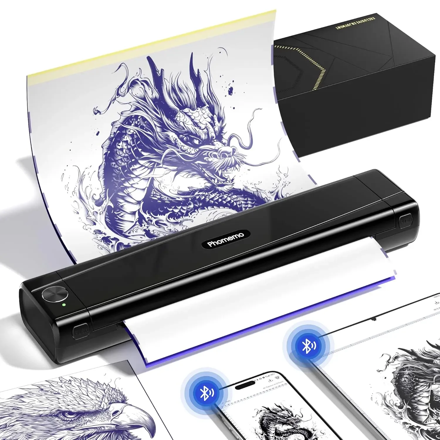 NEW Phomemo TP87 Tattoo Stencil Printer No Ink Thermal bluetooth HD Tattoo Transfer Machine Can Nice Print Shadow for Pad/phone