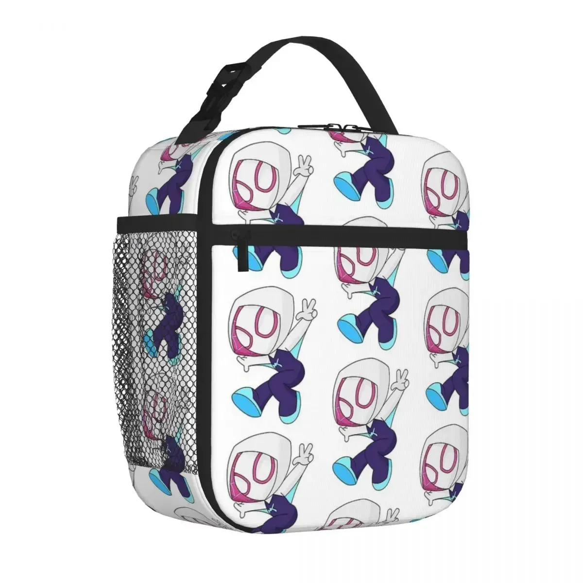 Bolsas de almuerzo aisladas Ghost Spider Girl, bolsas de Picnic reutilizables, fiambrera térmica, bolso de almuerzo para mujer, trabajo, escuela para niños