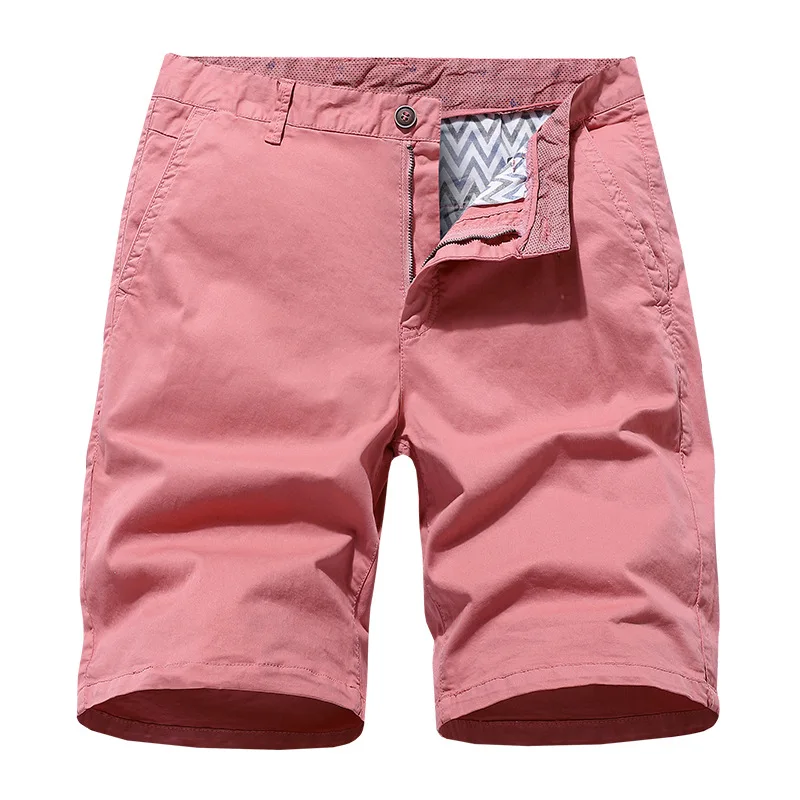 

Candy Colors Men Casual Cotton Shorts Summer Short Pants Solid Color Man Knee Length Shorts Size 29-40