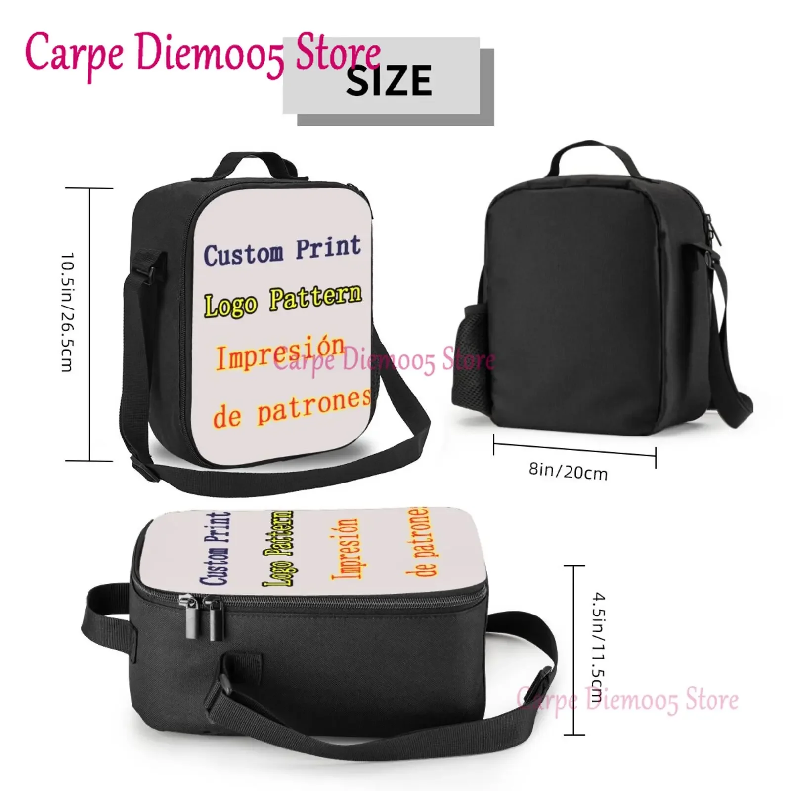 Custom Logo Insulated Lunch Box Bag Portable Lunch Tote For Women Men And Kids