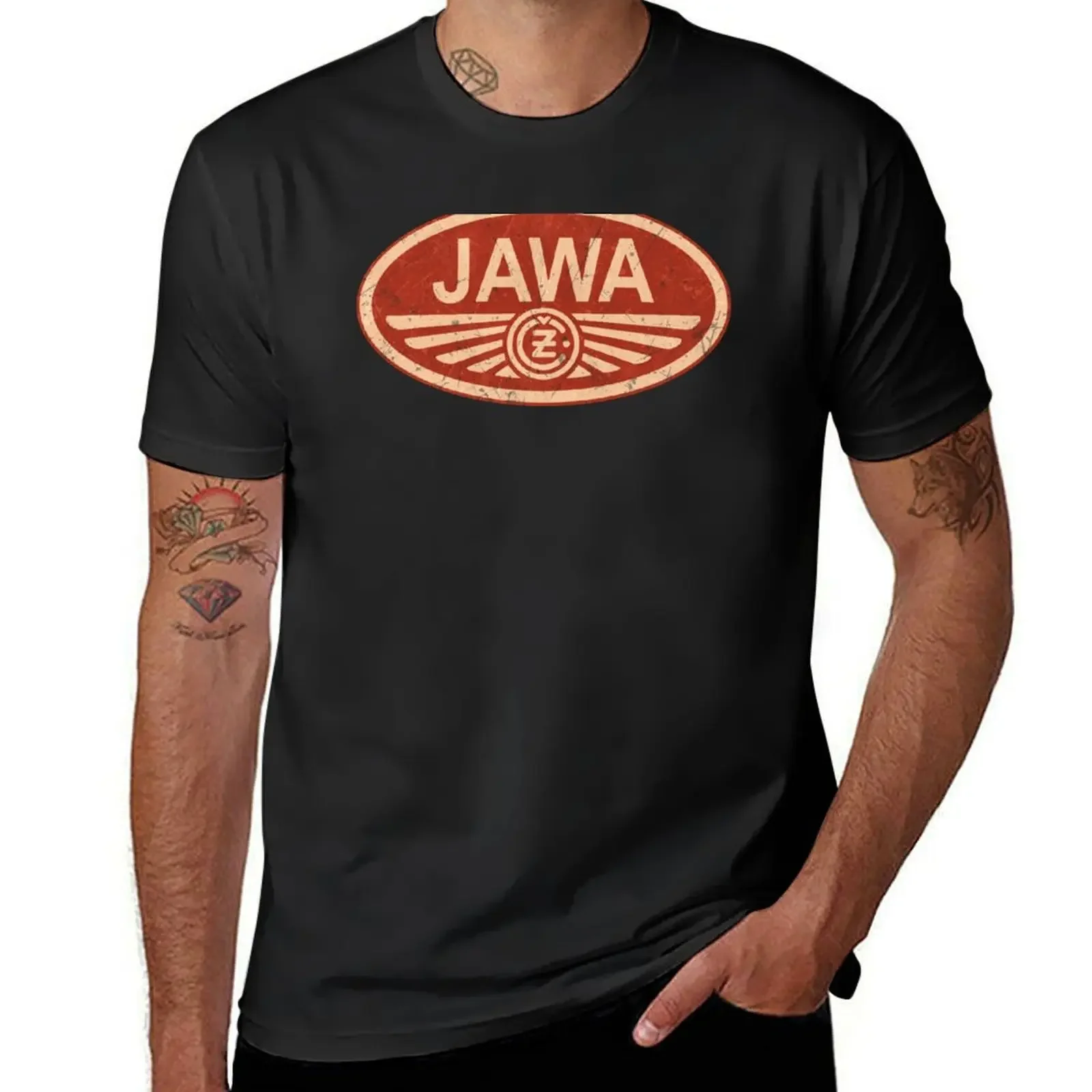 CZ Jawa Motorcycles Vintage T-shirt cute clothes customizeds men shirts Short Sleeve Outfits vintage mens designer clothes tops