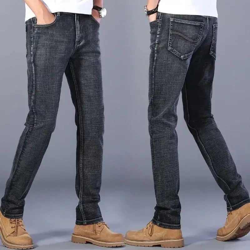 Men's Elastic Jeans…