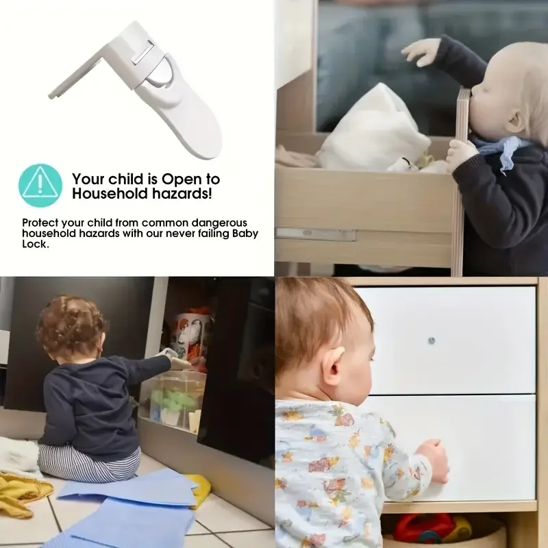 YUANJ 2/4/8 قطعة سلامة الأطفال قفل للدرج الاطفال مكافحة معسر خزانة اليد أقفال للأدراج حماية أمن الوطن خزانة مشبك