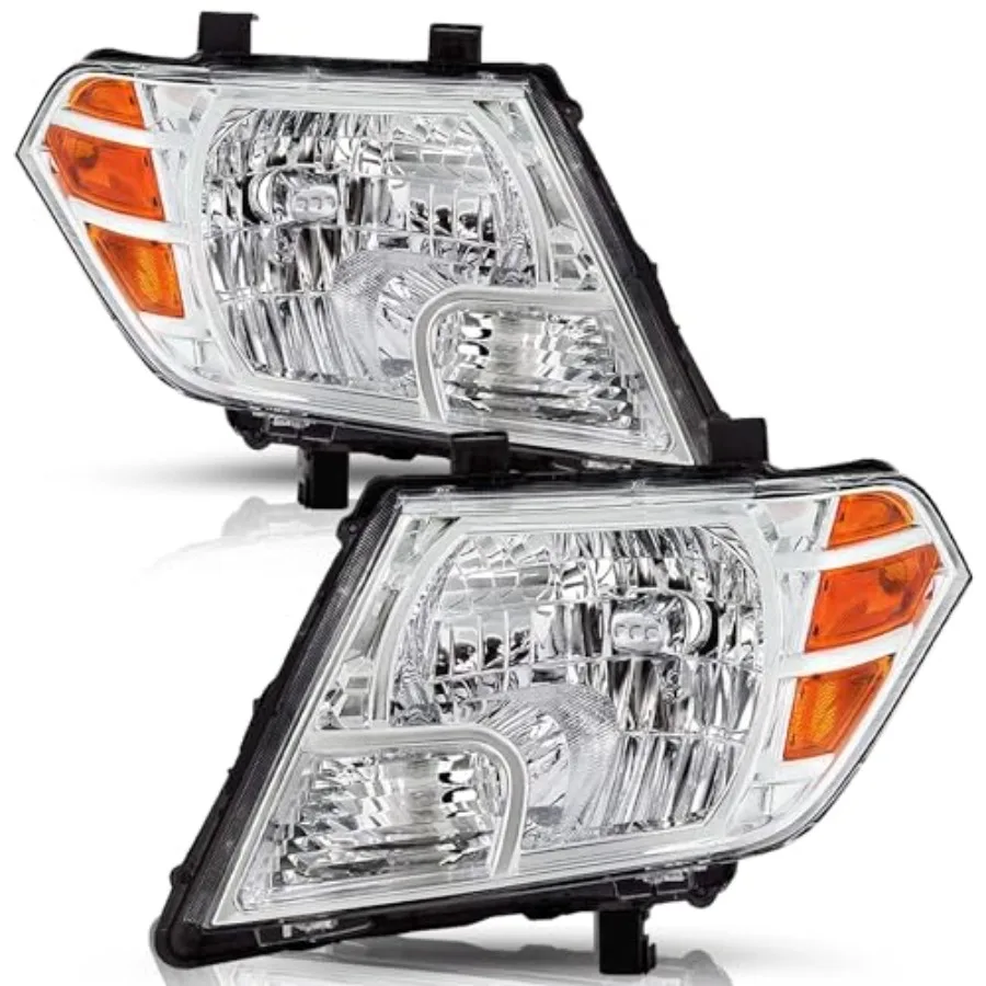 

Фары в сборе для Nissan Frontier 2009-2021, 4-дверный седан, галогенные, левая и правая стороны, хромированный корпус