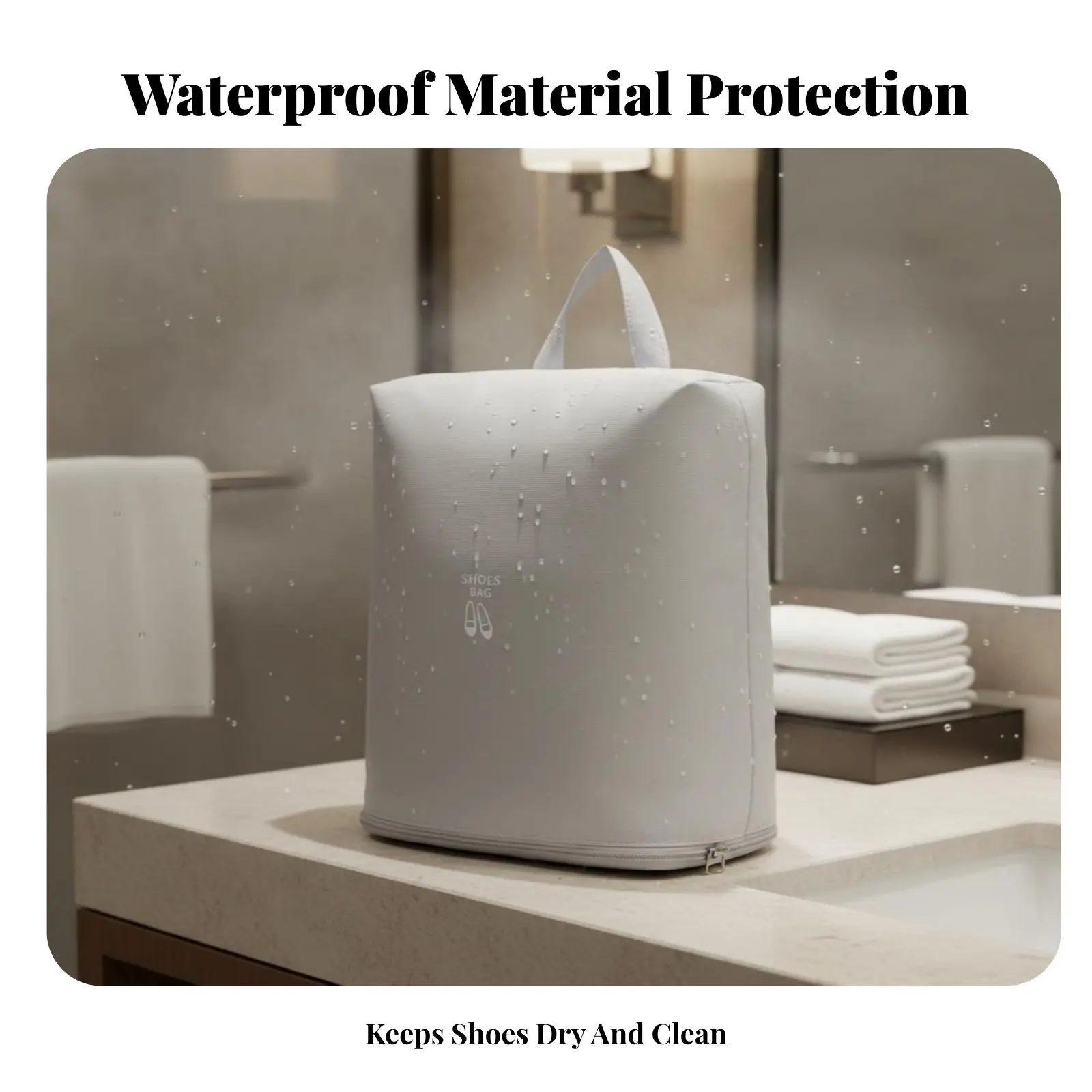 Travel Shoe Bag Waterproof Shoe Storage Pouch Large Capacity Dirt Proof for Travelers, Suitcase Packing, Closet Organization