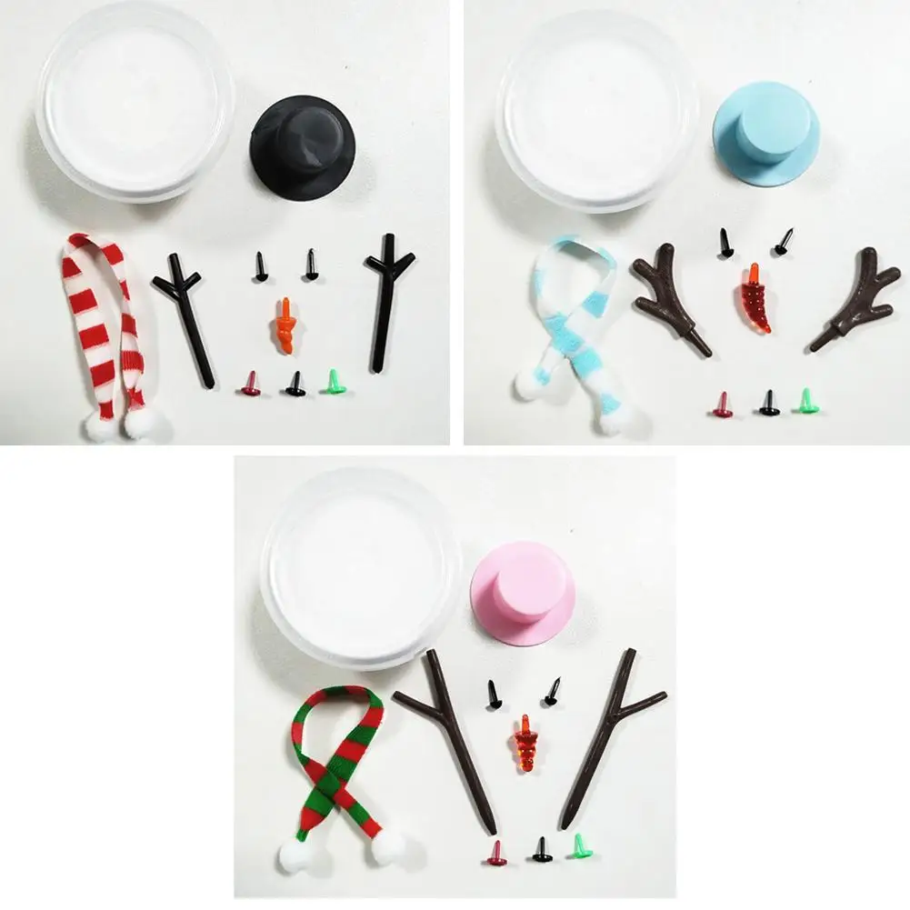 DIY คริสต์มาส Snowman Clay ชุดทําด้วยมือของเล่นเด็ก Make Creative ฤดูหนาวของเล่นของขวัญคริสต์มาสสอน Aids