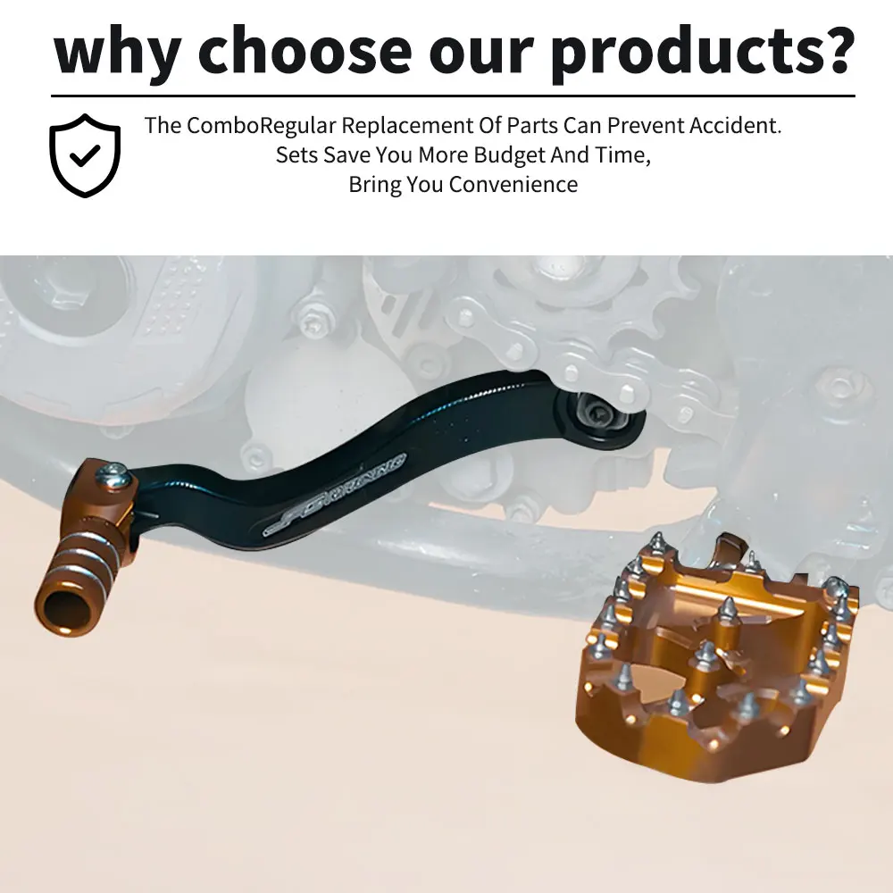 Motorcycle Gear Shift Foot Lever Footpegs Footrests Foot Pegs Pedals For KTM SX EXC EXCF SXF XCF 250 300 350 2016 2017-2022