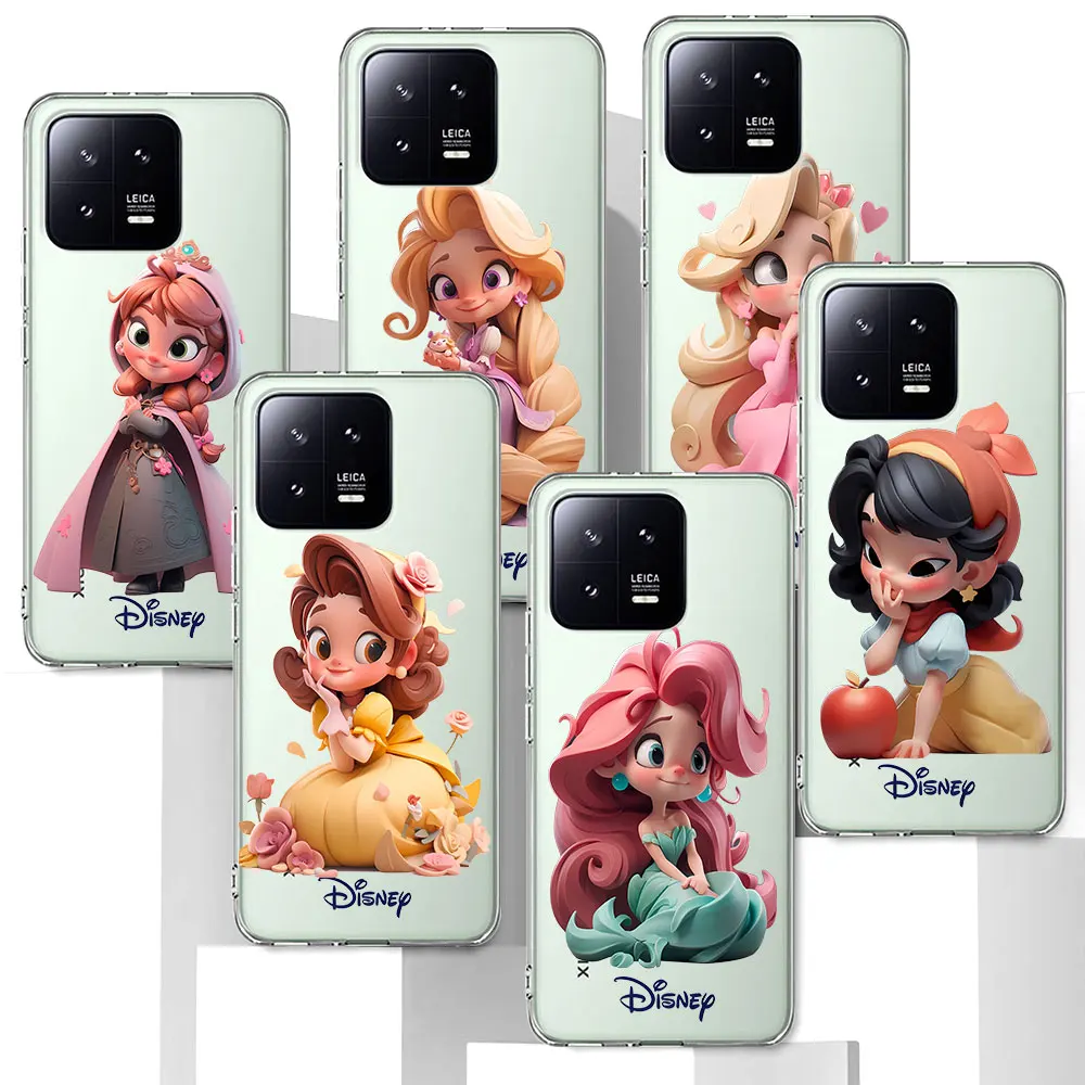 Disney Princess Girl Cute Case for Xiaomi Mi 11T 12 12X 13 10T 12T 10 11 5X A1 A3 CC9E 9T Pro A2 9 CC9 11i 8 Lite TPU Soft Cover