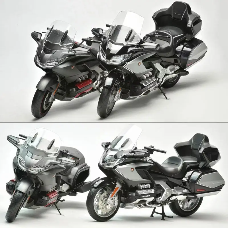 1:11 Honda Gold Wing GL800 2021 alliage moulé sous pression modèle de moto Collection de véhicules son et lumière tout-terrain Autocycle jouets voiture