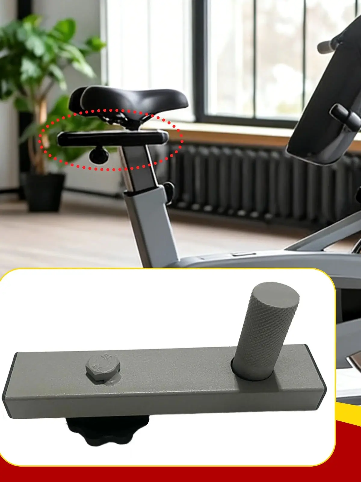 AliExpress NONE Exercise Bike Seat Adjustment Block Universal Fit Steel Iron Gray Cycling Parts for Indoor Spin Bike Comfort