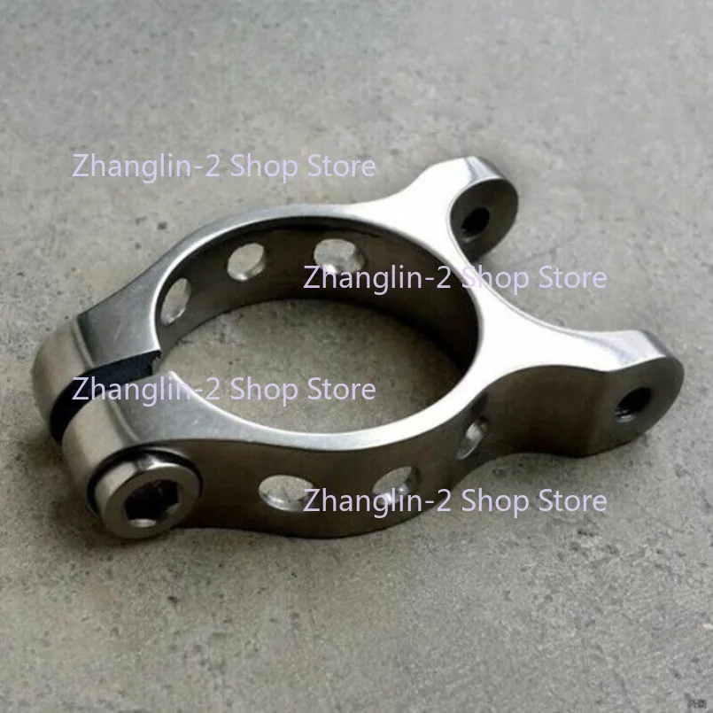 Titanium Seatpost Clamp With Rear Rack Holder 31.8 34.9 For Mountain / Road Bike